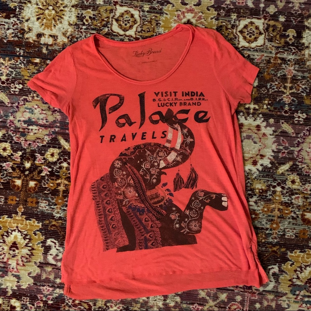 India Boho Graphic Tee Lucky Brand